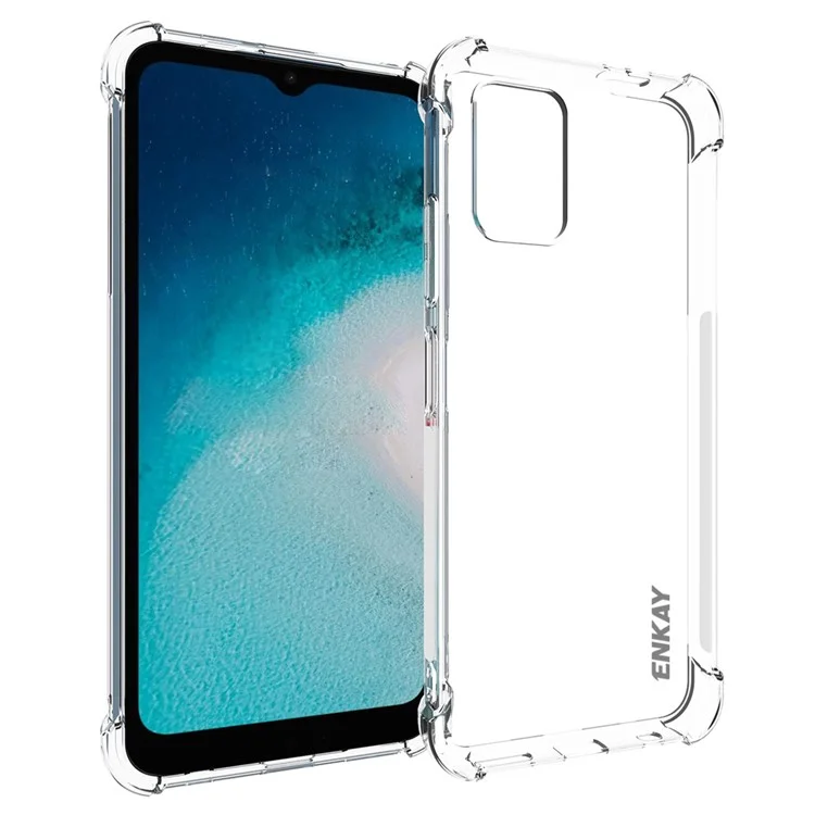 ENKAY HAT PRINCE For Nokia C300 Cell Phone Case Soft TPU Anti-slip Strip Edge Drop-resistant Clear Cover
