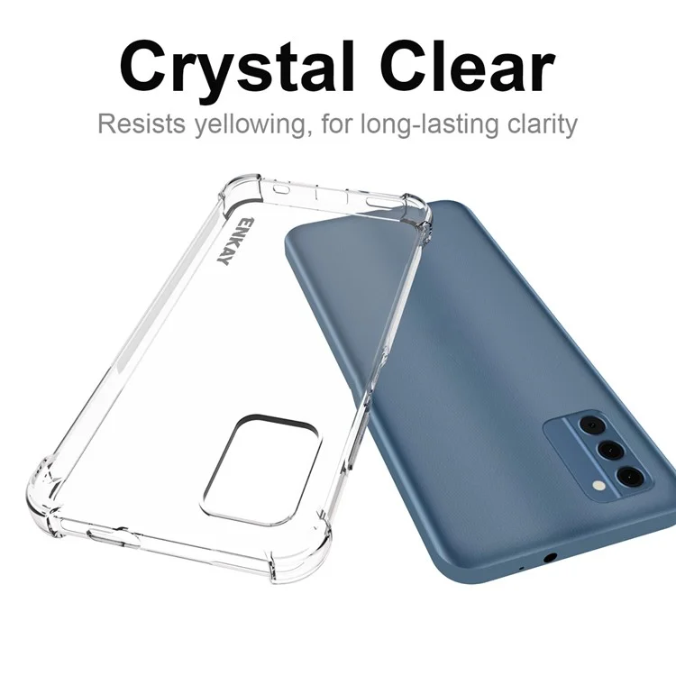ENKAY HAT PRINCE For Nokia C300 Cell Phone Case Soft TPU Anti-slip Strip Edge Drop-resistant Clear Cover