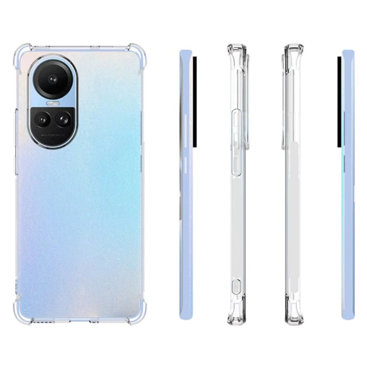 For Oppo Reno10 Pro 5G (Global) / Reno10 5G (Global) Soft TPU Cell Phone Case Transparent Anti-Slip Mobile Phone Cover