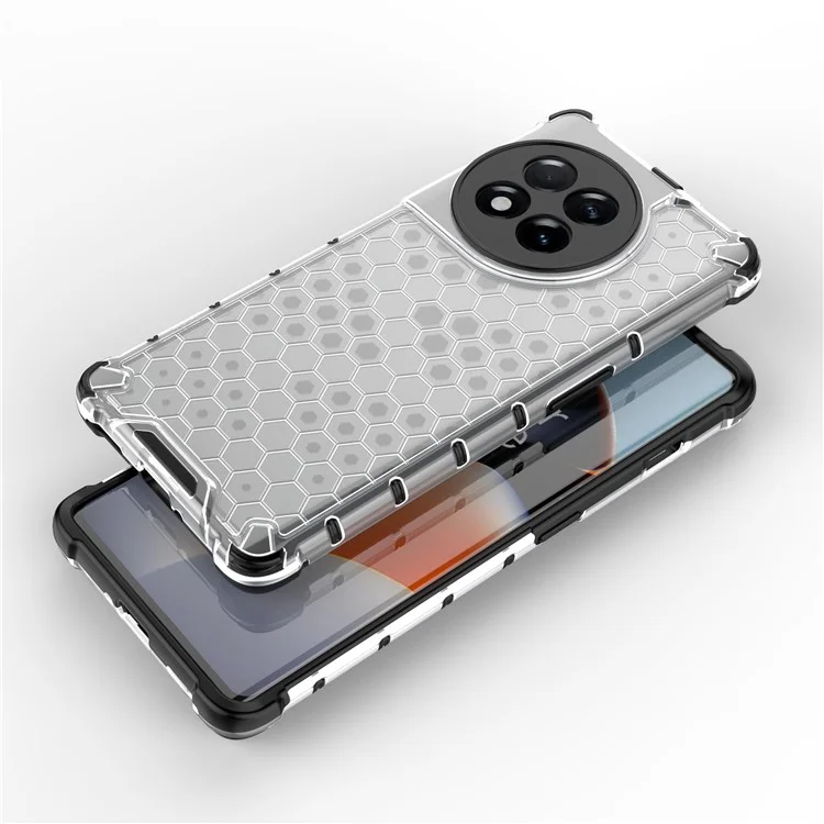 Für OnePlus Ace 2 5G / 11R 5G Wabenstruktur-Rückenabdeckung Anti-Drop TPU+PC-Handyhülle - Grün