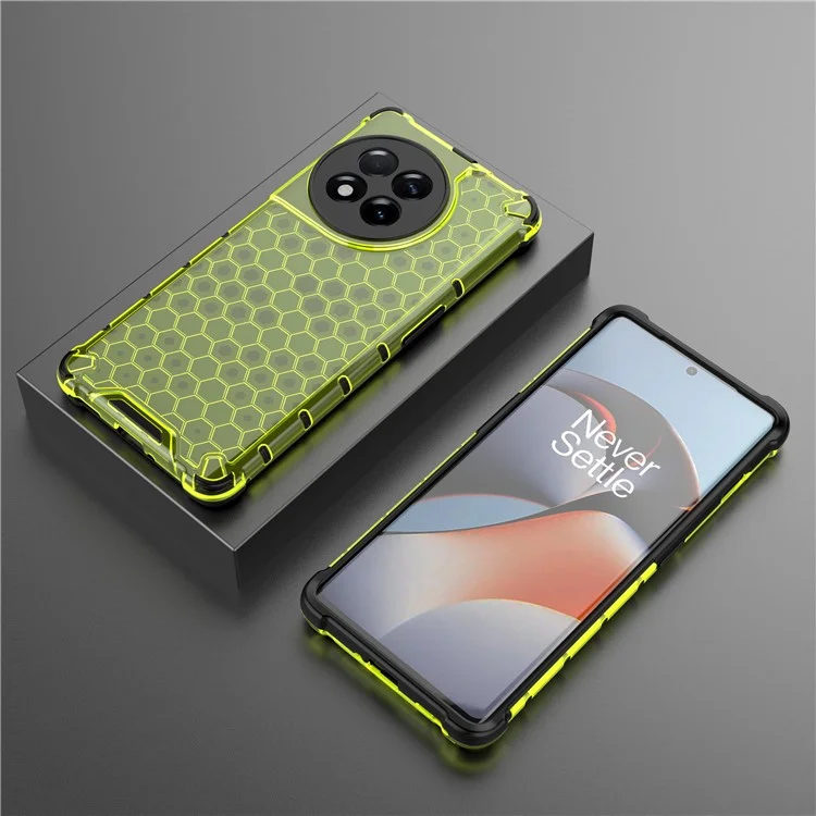 Für OnePlus Ace 2 5G / 11R 5G Wabenstruktur-Rückenabdeckung Anti-Drop TPU+PC-Handyhülle - Grün