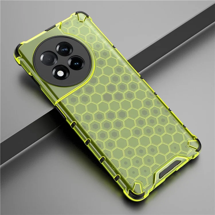 Für OnePlus Ace 2 5G / 11R 5G Wabenstruktur-Rückenabdeckung Anti-Drop TPU+PC-Handyhülle - Grün