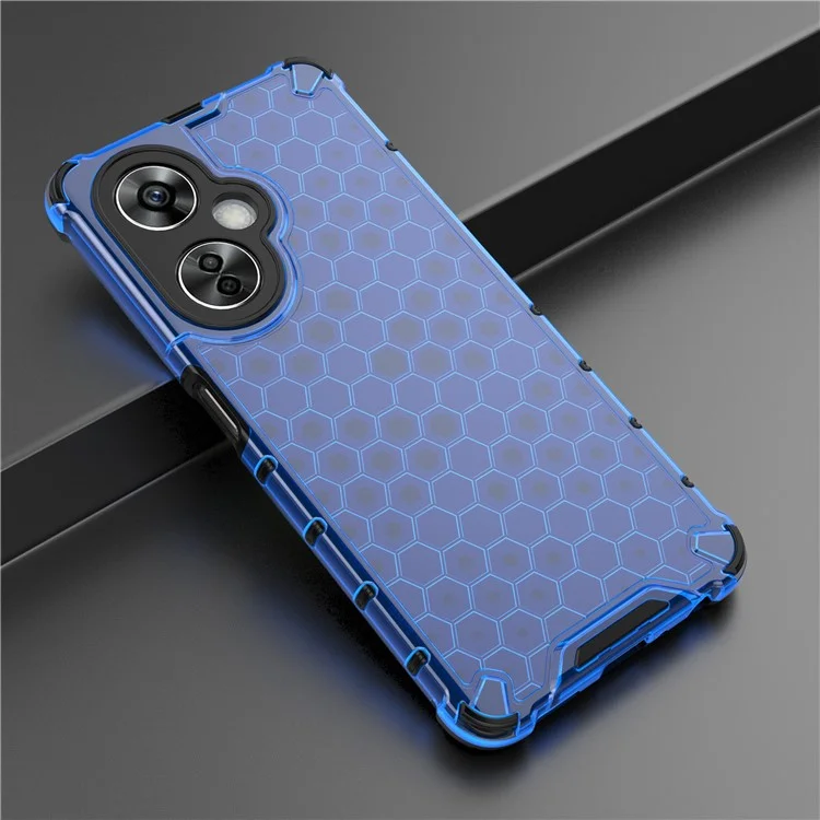 For OnePlus Nord CE 3 Lite 5G / Nord N30 5G Phone Shell TPU+PC Phone Case Honeycomb Texture Back Cover - Blue