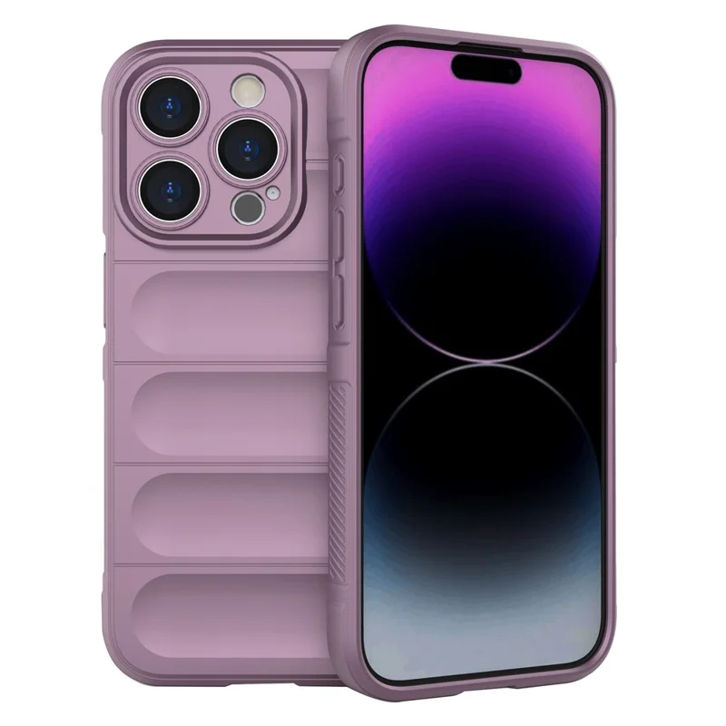 For iPhone 15 Pro Slim-fit TPU-mobiltelefonbeskyttelse mod stød Robust bagside til mobiltelefon - Lyserød