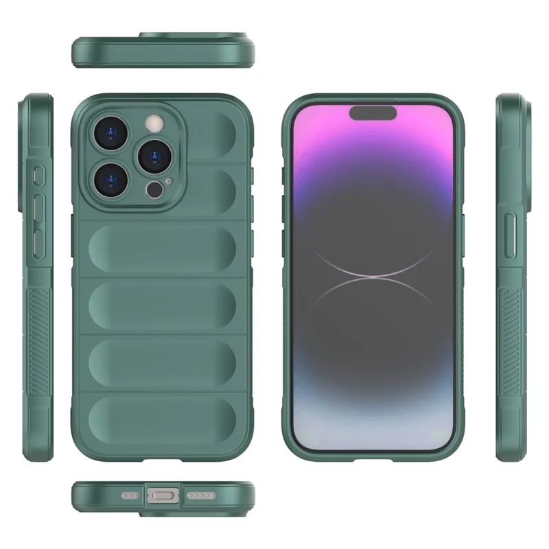 For iPhone 15 Pro Slim-fit TPU-mobiltelefonbeskyttelse mod stød Robust bagside til mobiltelefon - Lyserød