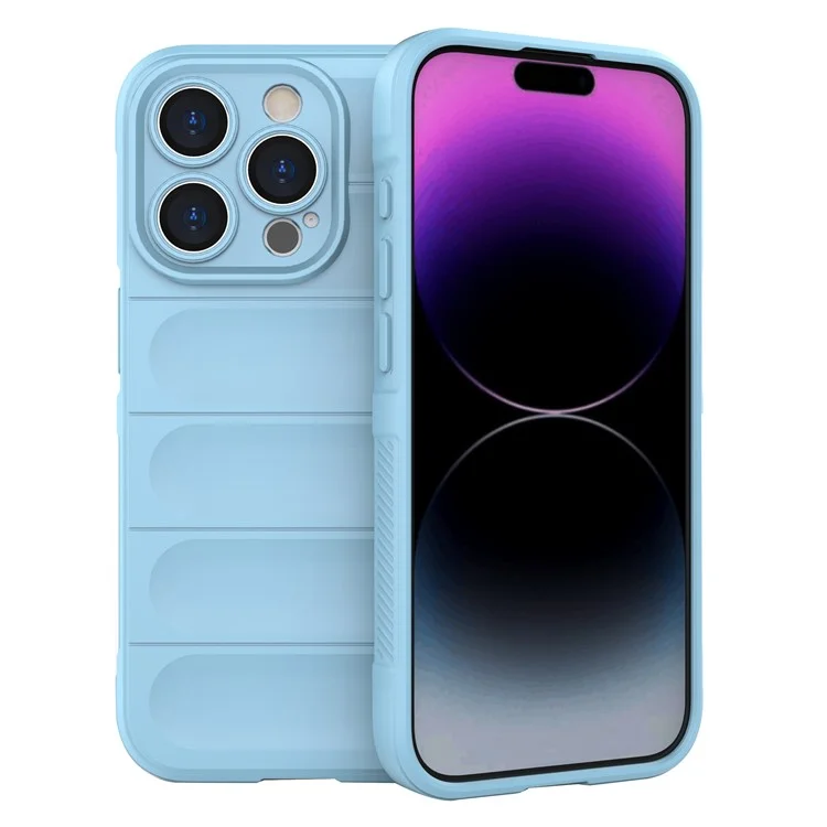 Для iPhone 15 Pro Max Anti-Scratch TPU чехол для сотового телефона Anti-drop Rugged Phone Back Cover - Baby Blue