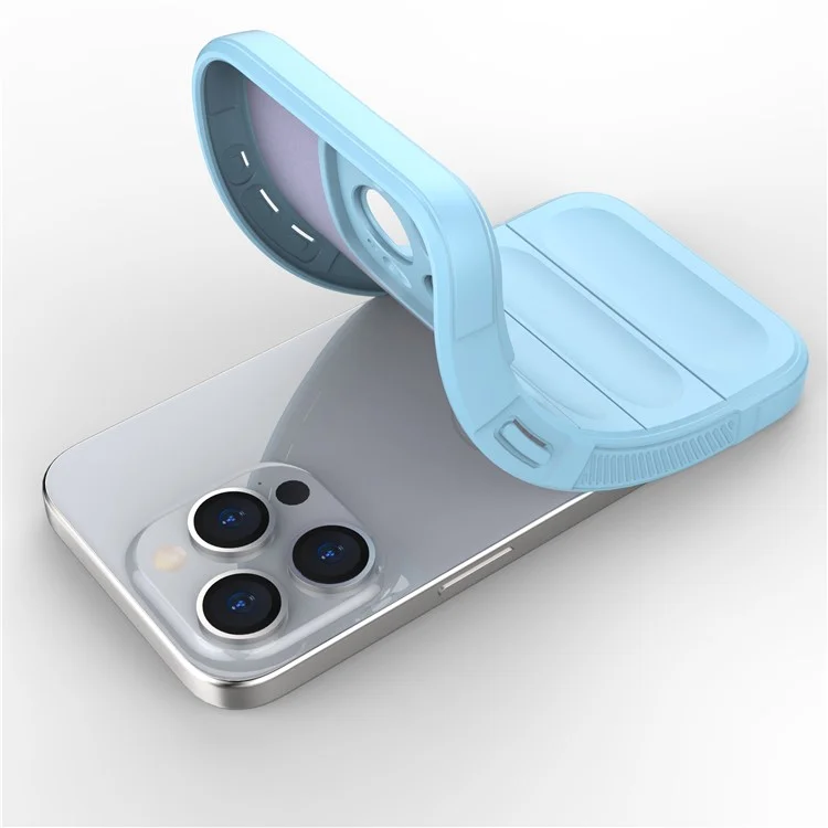 Для iPhone 15 Pro Max Anti-Scratch TPU чехол для сотового телефона Anti-drop Rugged Phone Back Cover - Baby Blue