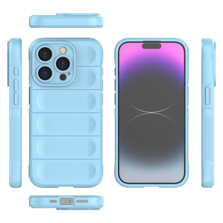 Для iPhone 15 Pro Max Anti-Scratch TPU чехол для сотового телефона Anti-drop Rugged Phone Back Cover - Baby Blue