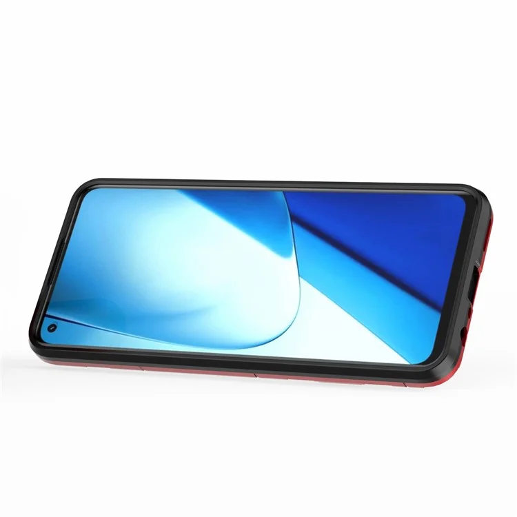 For Realme 11 5G (China) Ring Holder Kickstand Back Cover TPU+PC Drop-proof Phone Case - Red