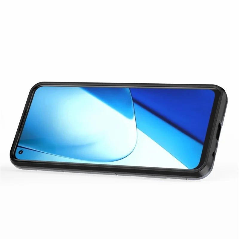 For Realme 11 5G (China) Ring Holder Kickstand Back Cover TPU+PC Drop-proof Phone Case - Blue