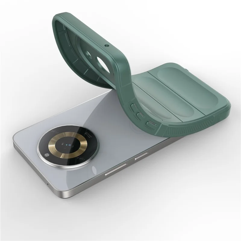 Coque de téléphone antidéflagrante pour Realme 11 5G (Chine) housse arrière robuste en TPU résistante aux chutes - Gris foncé