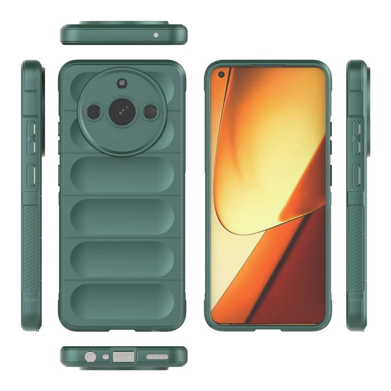 Coque de téléphone antidéflagrante pour Realme 11 5G (Chine) housse arrière robuste en TPU résistante aux chutes - Gris foncé