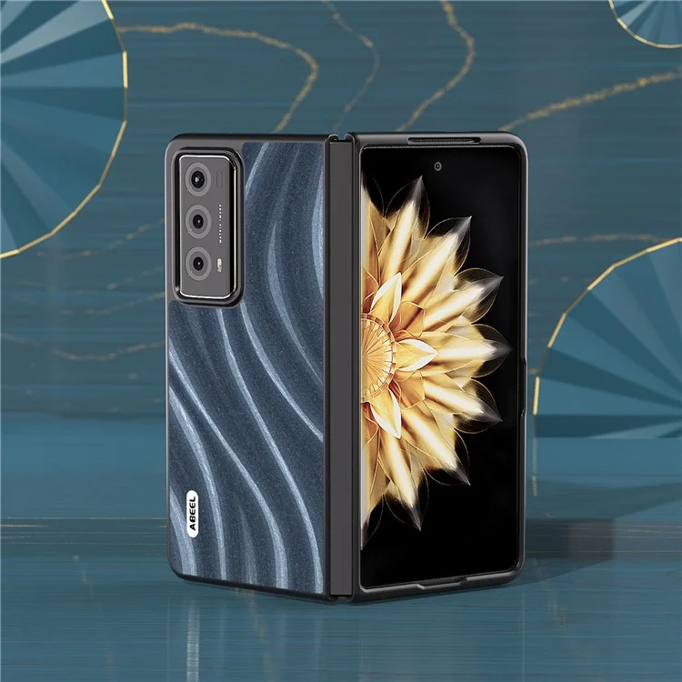 ABEEL Milky Way Series For Honor Magic V2 5G Phone Case PU Leather Coated PC Protective Folding Cover - Azul