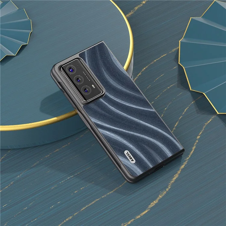 ABEEL Milky Way Series For Honor Magic V2 5G Phone Case PU Leather Coated PC Protective Folding Cover - Azul