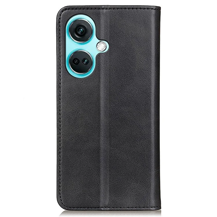 Für OnePlus Nord CE3 5G Stand Wallet Phone Cover Split Leder + TPU Schutzhülle - Schwarz