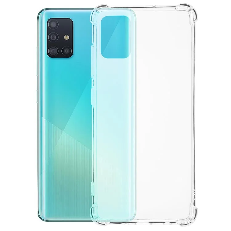 For Samsung Galaxy A51 4G SM-A515 Anti-Drop Phone Case 1.5mm Transparent TPU Phone Cover