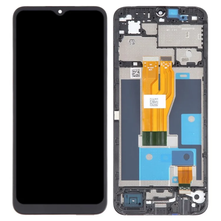 Für Realme C33 Grade B LCD-Bildschirm und Digitizer-Baugruppe + Rahmen Ersetzen Sie Teil (ohne Logo)