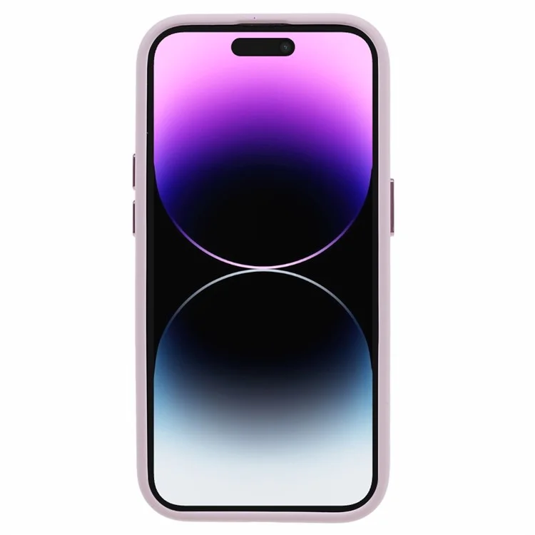 Силиконовый чехол для iPhone 15 Pro Max с поликарбонатным корпусом и алюминиевой рамкой вокруг камеры - Morandi Pink