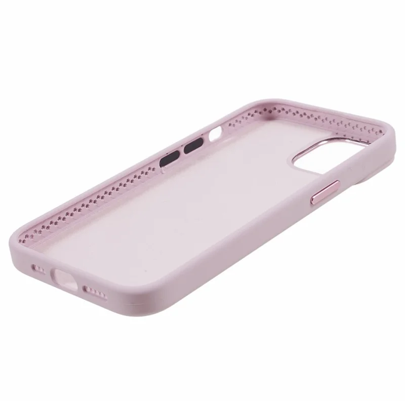 Phone Case for iPhone 15 Plus Liquid Silicone+PC Anti-scratch Cover with Metal Lens Frame - Morandi Pink