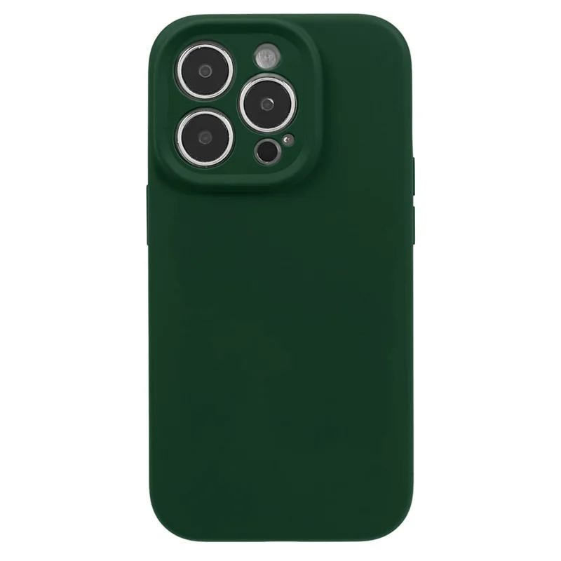 Para iPhone 15 Pro Max Funda de teléfono de silicona líquida + PC Recorte preciso Funda antirayazos - Verde del ejército