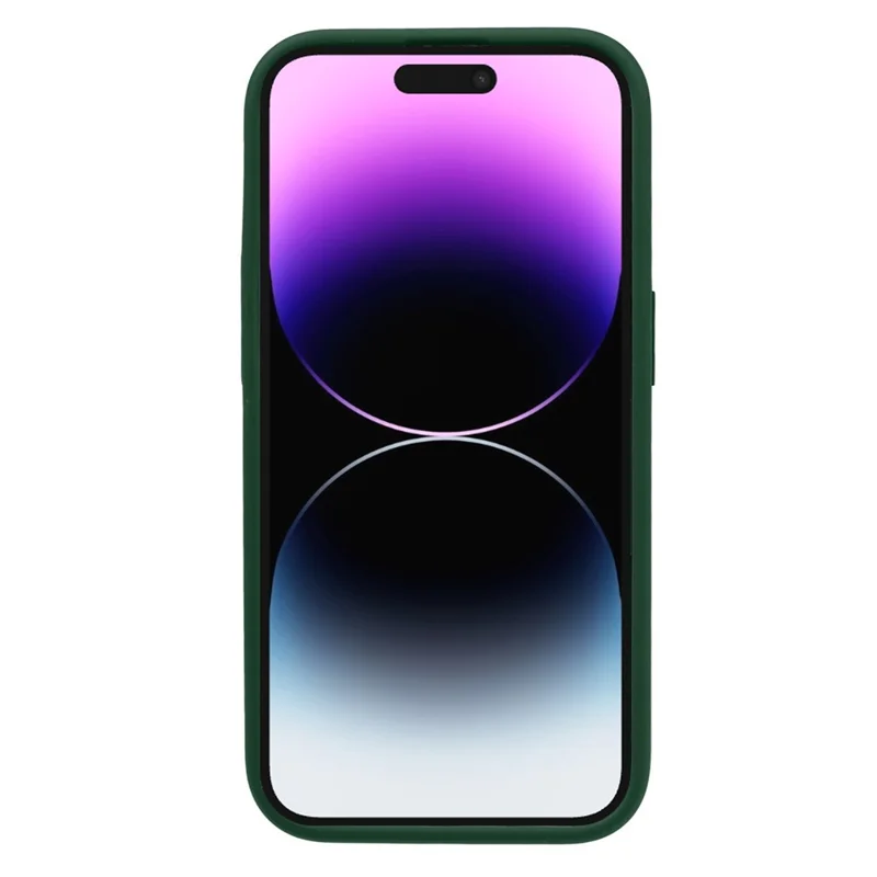 Para iPhone 15 Pro Max Funda de teléfono de silicona líquida + PC Recorte preciso Funda antirayazos - Verde del ejército