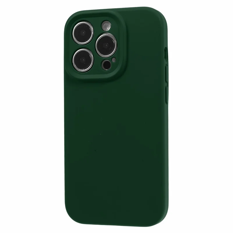 Para iPhone 15 Pro Max Funda de teléfono de silicona líquida + PC Recorte preciso Funda antirayazos - Verde del ejército