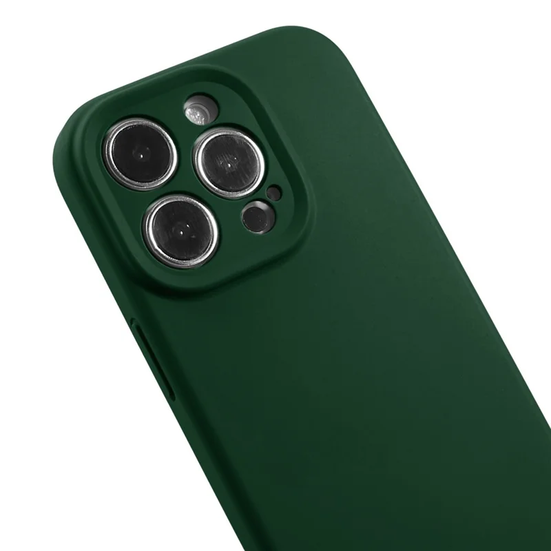 Para iPhone 15 Pro Max Funda de teléfono de silicona líquida + PC Recorte preciso Funda antirayazos - Verde del ejército