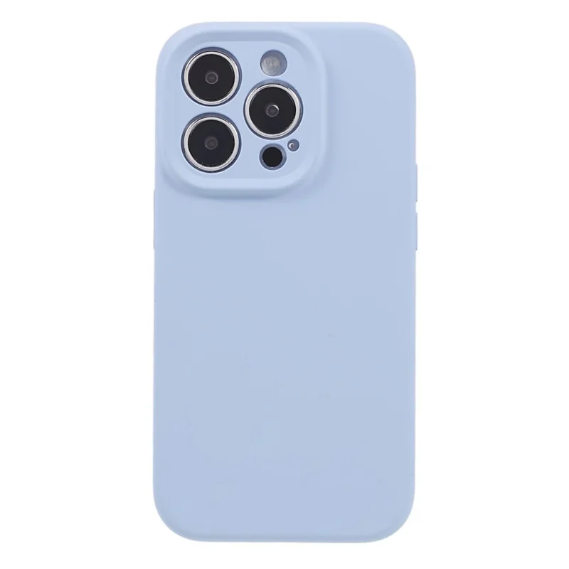 Liquid Silicone+PC Phone Case for iPhone 15 Pro Anti-Scratch Precise Cutout Phone Cover - Cyan