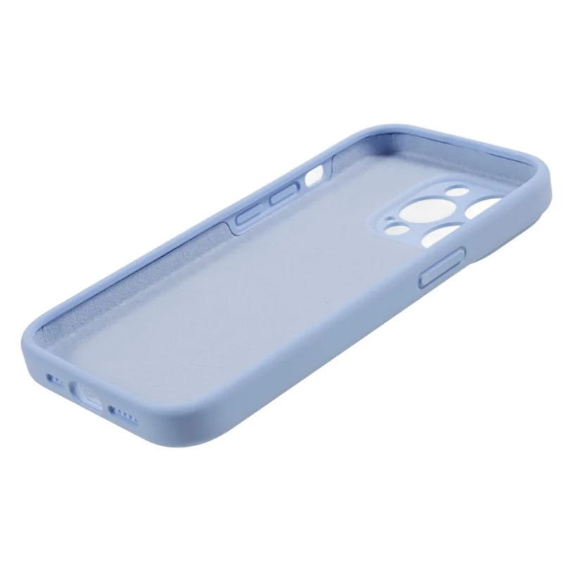 Liquid Silicone+PC Phone Case for iPhone 15 Pro Anti-Scratch Precise Cutout Phone Cover - Cyan