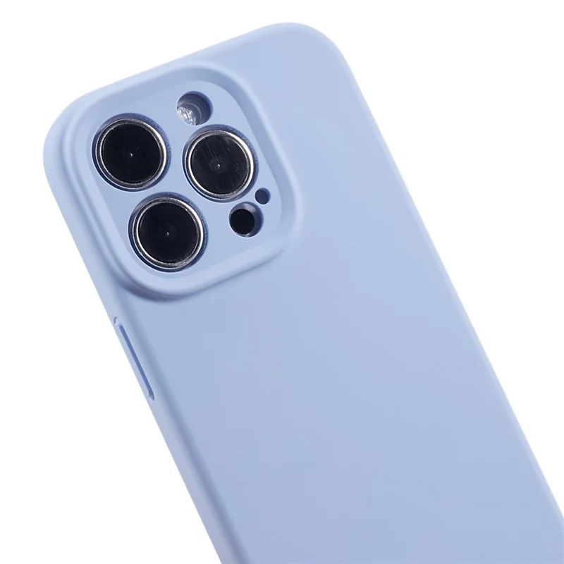 Liquid Silicone+PC Phone Case for iPhone 15 Pro Anti-Scratch Precise Cutout Phone Cover - Cyan