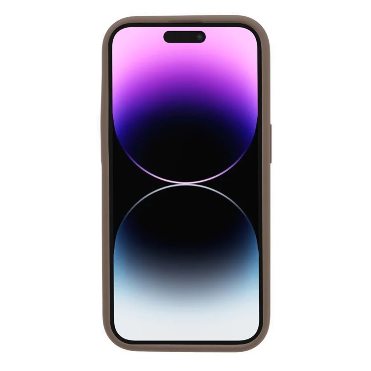 Liquid Silicone+PC Case for iPhone 14 Pro Shockproof Phone Case Anti-Drop Precise Cutout Phone Cover - Khaki