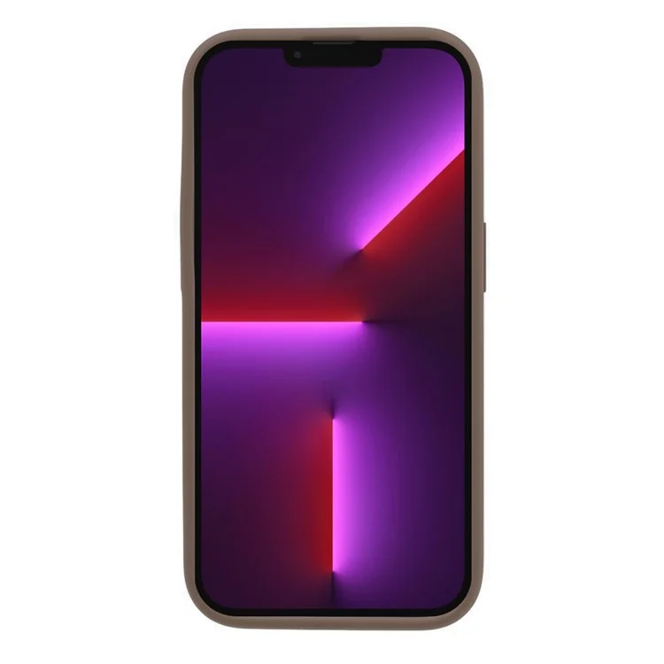 Custodia protettiva per iPhone 13 Pro Max in silicone liquido+PC, custodia per telefono con taglio preciso, sottile e protettiva - Kaki