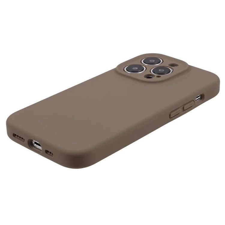 Custodia protettiva per iPhone 13 Pro Max in silicone liquido+PC, custodia per telefono con taglio preciso, sottile e protettiva - Kaki