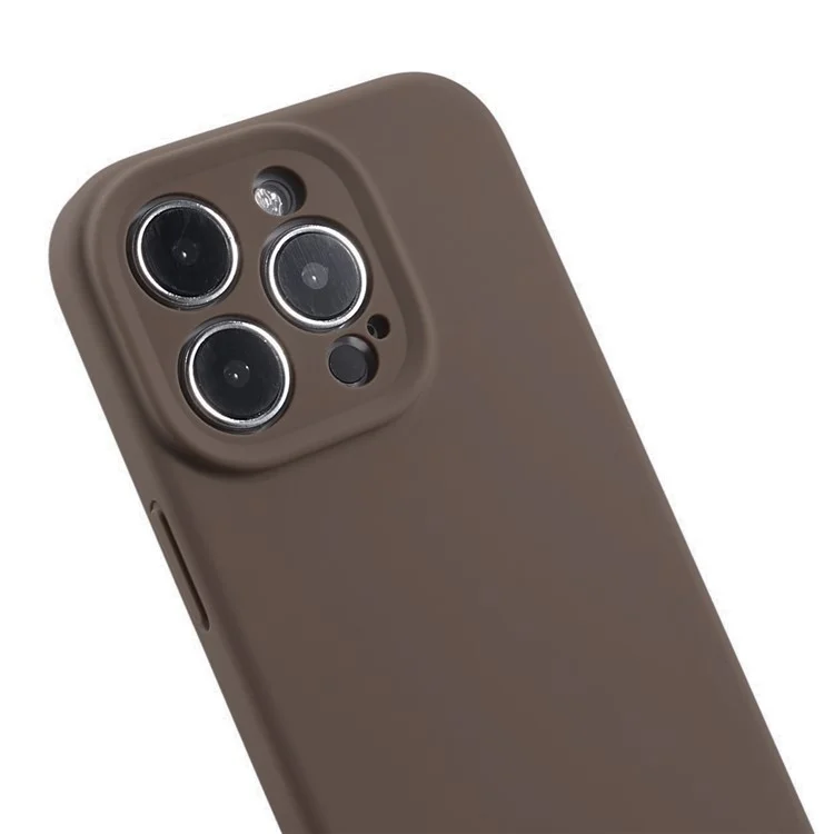Custodia protettiva per iPhone 13 Pro Max in silicone liquido+PC, custodia per telefono con taglio preciso, sottile e protettiva - Kaki