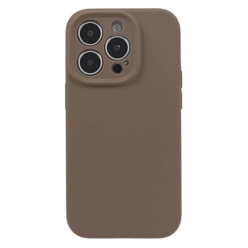 Precise Cutout Phone Case for iPhone 12 Pro 6.1 inch Shockproof Liquid Silicone+PC Phone Cover - Khaki