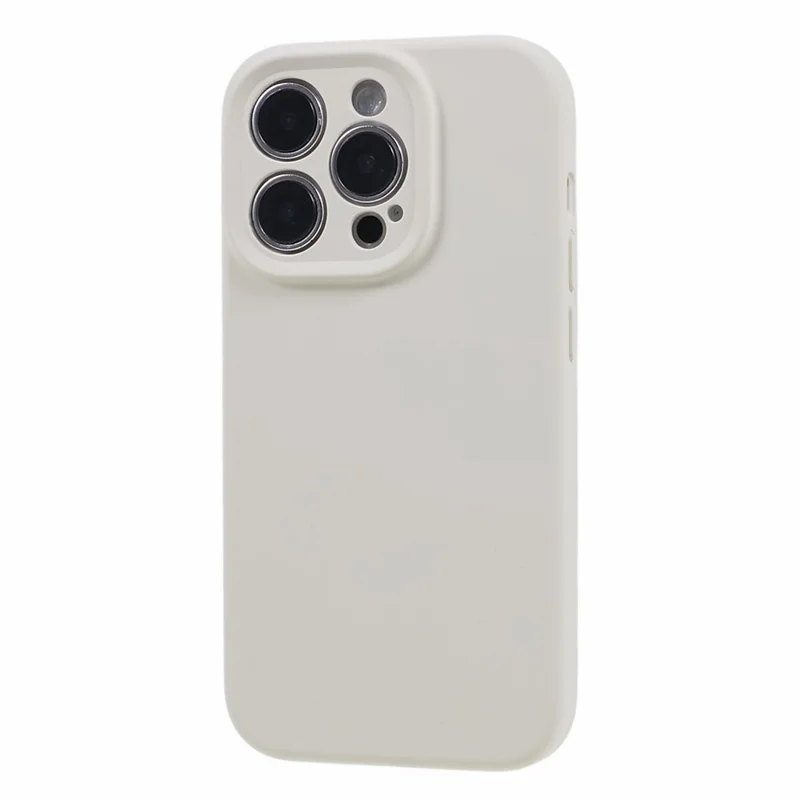 Precise Cutout Phone Case for iPhone 12 Pro 6.1 inch Shockproof Liquid Silicone+PC Phone Cover - White