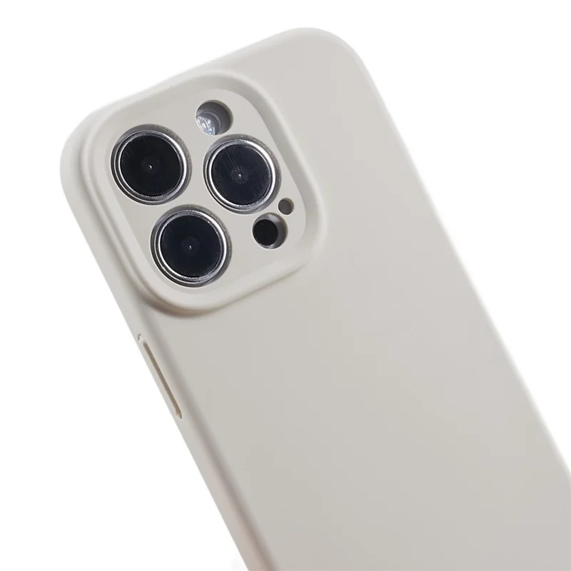 Precise Cutout Phone Case for iPhone 12 Pro 6.1 inch Shockproof Liquid Silicone+PC Phone Cover - White