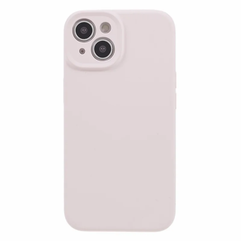 For iPhone 15 Plus Precise Cutout Liquid Silicone+PC Phone Case Mobile Phone Protective Cover - Light Pink