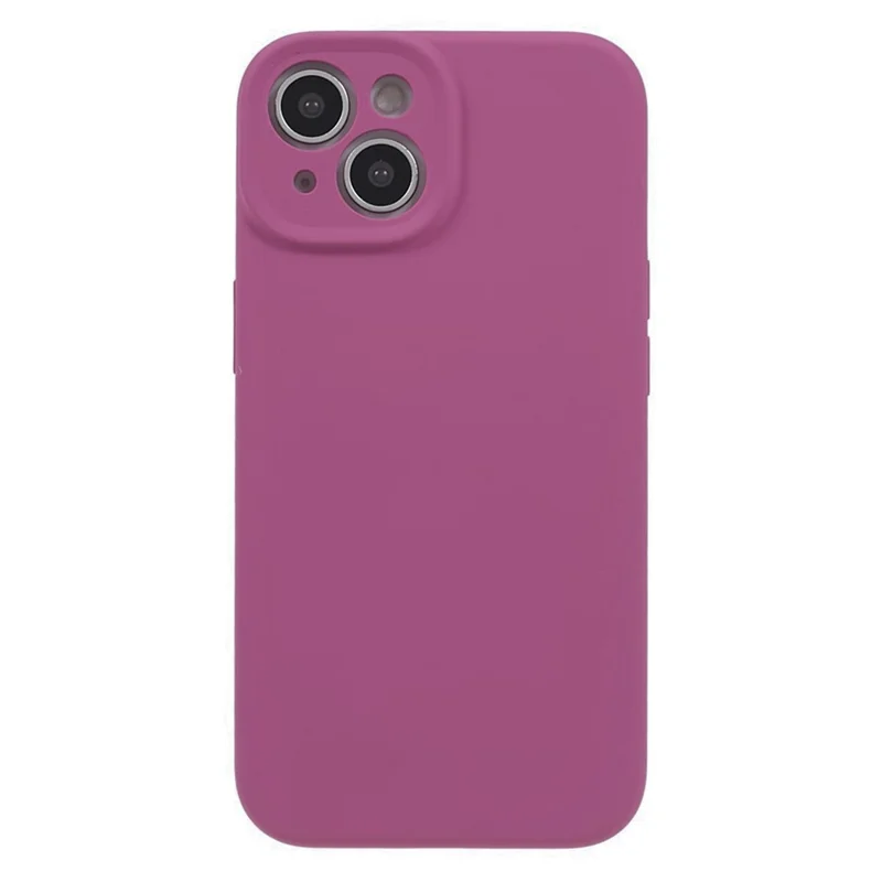 Silicone Líquido+Capa Traseira de PC para iPhone 15, Recorte Preciso Resistente a Arranhões Capa de Telefone Celular - Pitaya