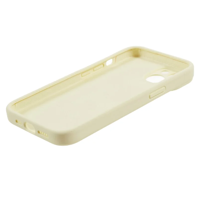 Protective Phone Case for iPhone 13 , Liquid Silicone+PC Precise Cutout Anti-drop Cover - Light Yellow