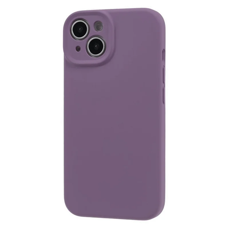 Protective Phone Case for iPhone 13 , Liquid Silicone+PC Precise Cutout Anti-drop Cover - Purple