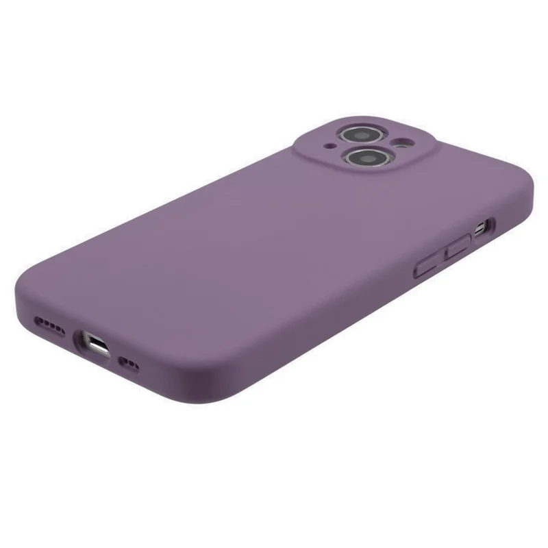 Protective Phone Case for iPhone 13 , Liquid Silicone+PC Precise Cutout Anti-drop Cover - Purple