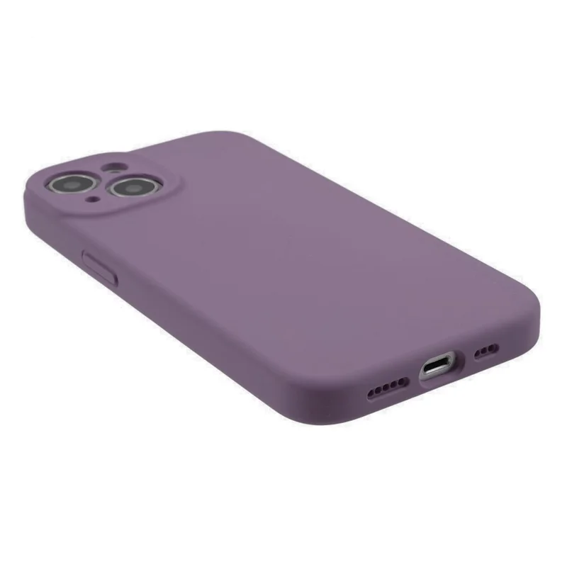Protective Phone Case for iPhone 13 , Liquid Silicone+PC Precise Cutout Anti-drop Cover - Purple