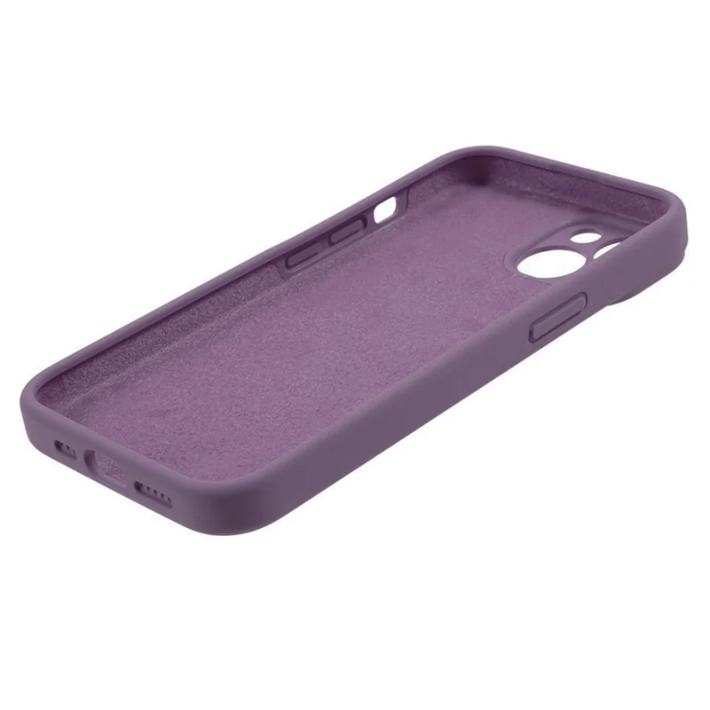 Protective Phone Case for iPhone 13 , Liquid Silicone+PC Precise Cutout Anti-drop Cover - Purple