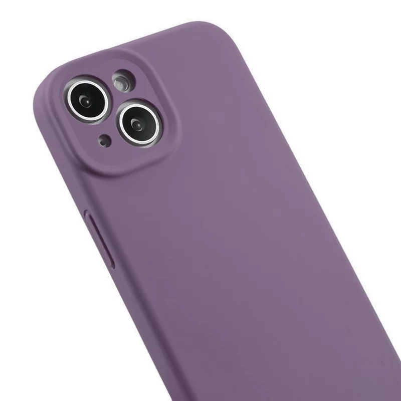 Protective Phone Case for iPhone 13 , Liquid Silicone+PC Precise Cutout Anti-drop Cover - Purple