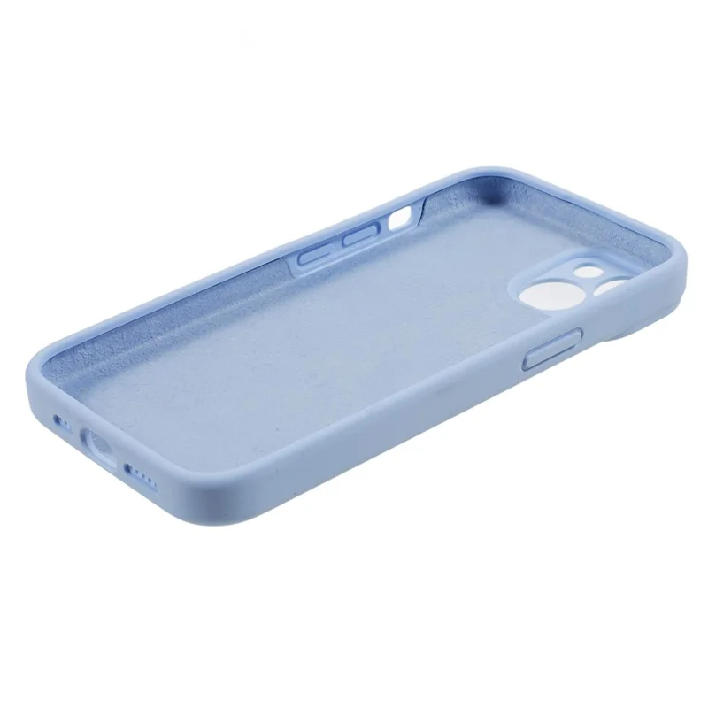 Precise Cutout Mobile Phone Case for iPhone 14 , Liquid Silicone+PC Phone Back Cover - Cyan