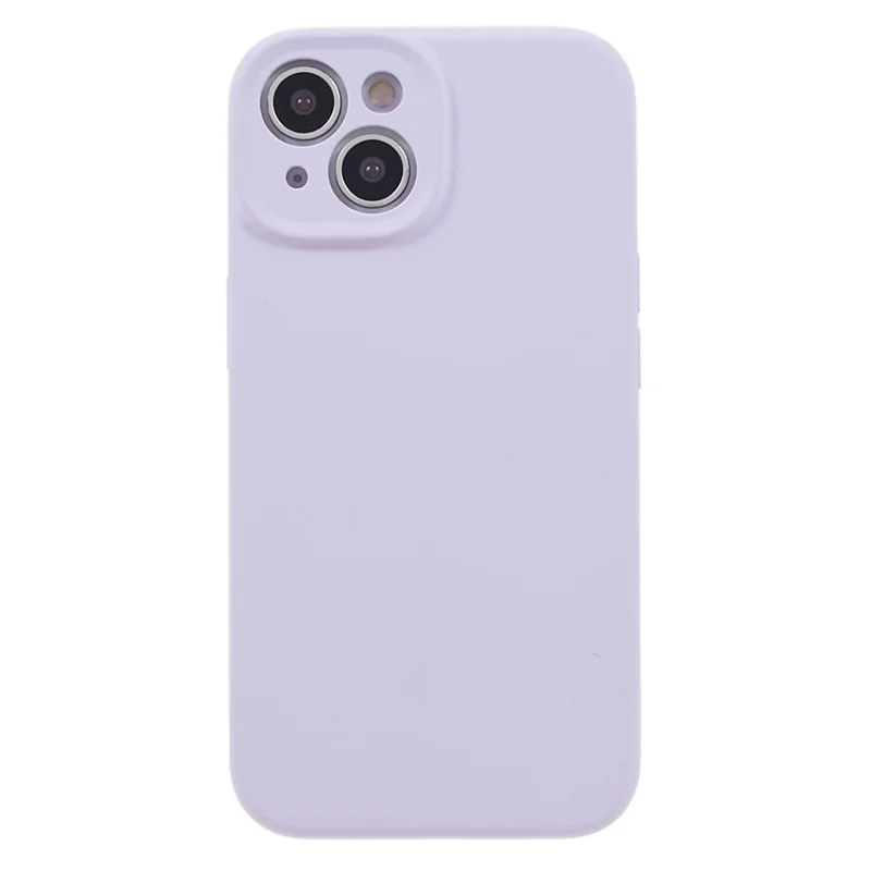 Precise Cutout Mobile Phone Case for iPhone 14 , Liquid Silicone+PC Phone Back Cover - Light Purple
