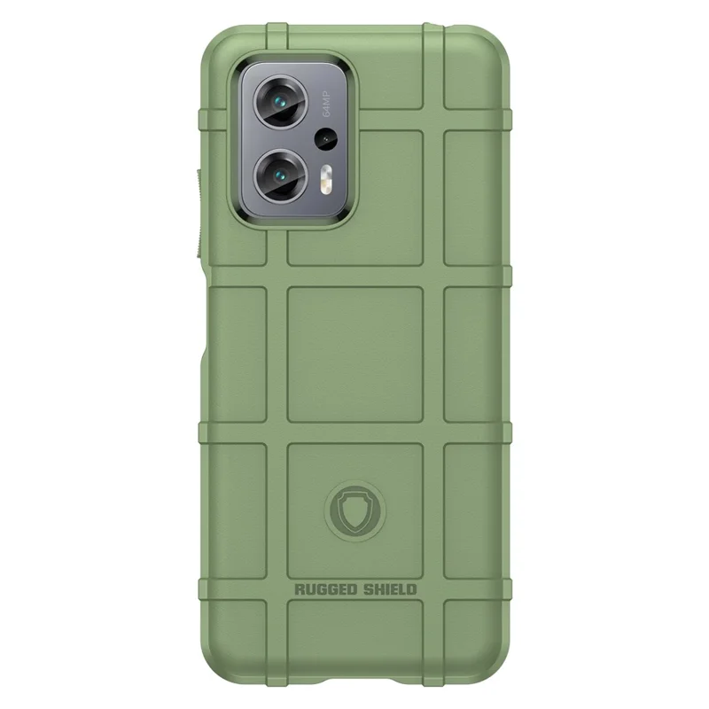 For Xiaomi Poco X4 GT 5G / Redmi Note 11T Pro 5G / Note 11T Pro+ 5G / K50i 5G / Note 12T Pro 5G Square Grid Texture TPU Phone Case Shockproof Cover - Green