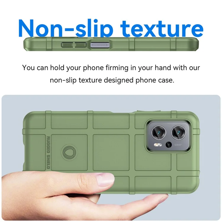 For Xiaomi Poco X4 GT 5G / Redmi Note 11T Pro 5G / Note 11T Pro+ 5G / K50i 5G / Note 12T Pro 5G Square Grid Texture TPU Phone Case Shockproof Cover - Green