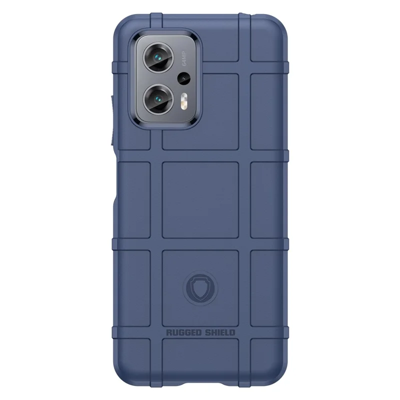 Til Xiaomi Poco X4 GT 5G / Redmi Note 11T Pro 5G / Note 11T Pro+ 5G / K50i 5G / Note 12T Pro 5G Firkantet Grid-tekstur TPU-telefonbeskyttelse Stødfast Cover - Blå